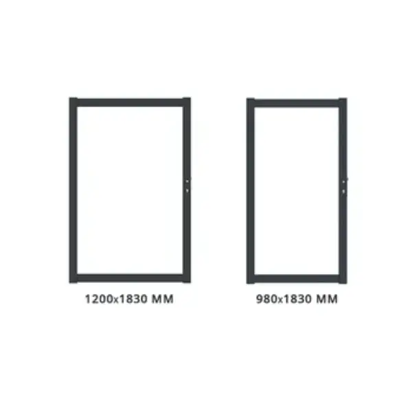 Cadre alu - pour portillon - Boston - 1200 x 1830 mm - gris 7016