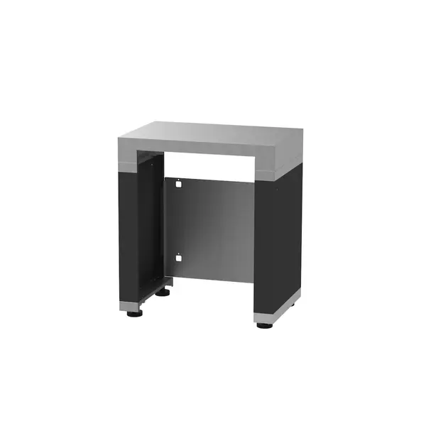 Meuble frigo Duo - 80 x 55 cm - Espace ouvert - Inox et acier noir - Origine France Garantie - LE MARQUIER