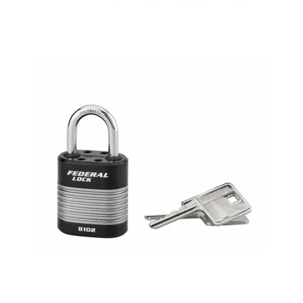 Cadenas à clé Fédéral Lock Protector, extérieur, acier, double verrouillage, 44mm, 2 clés - THIRARD