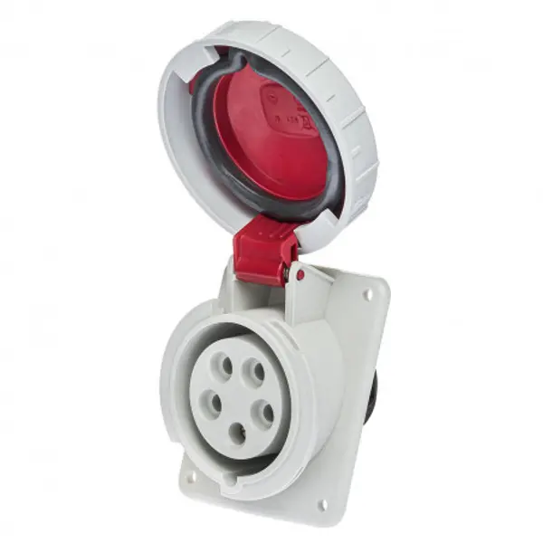 Prise tétrapolaire 16A 3P+N+T - 5 broches - Encastrable sur coffret - Étanche IP67 - IDE