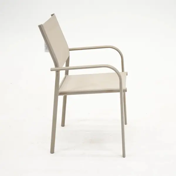 Fauteuil Empilable Duca - Aluminium et TPEP - Sand et Sand - PROLOISIRS