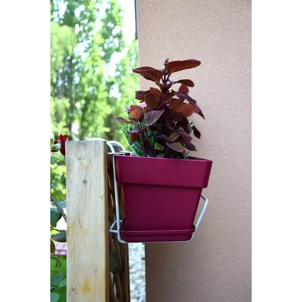 Support jardinière fil classique - 35x14 cm blanc - Louis Moulin