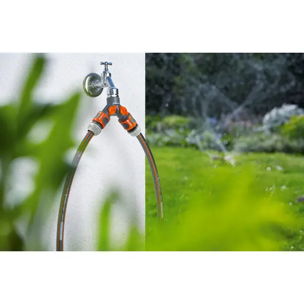 Sélecteur d'arrosage en Y sur robinet 2 circuits filetage 33,3 mm - GARDENA