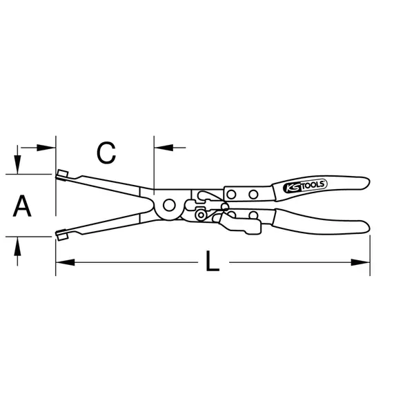 Pince pour colliers d'échappement, 0-50 mm