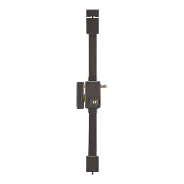 Serrure 3 points fouillot cylindre 23X45 droite, bronze 4 clés