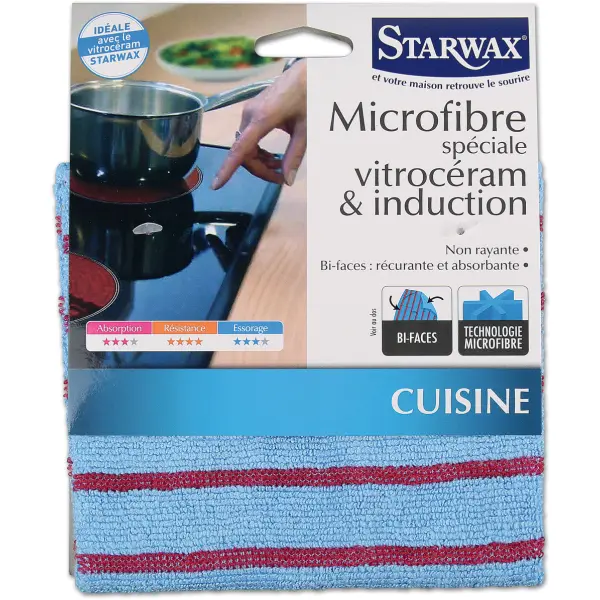 Microfibre microfibre STARWAX Spéciale vitrocéramique et induction - Starwax