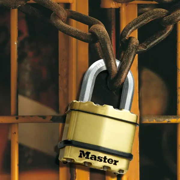 Lot de 2 cadenas à clé en acier laminé, MASTER LOCK, l.45 mm - MASTER LOCK