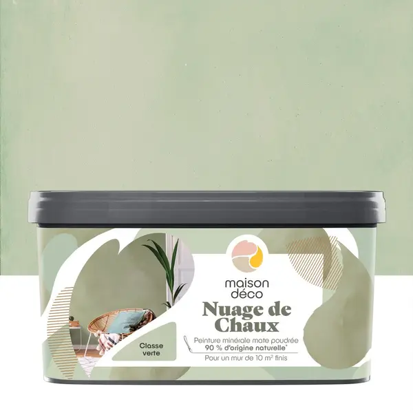 Peinture à effet, Nuage de chaux MAISON DECO, classe verte, mat, 2 l - MAISON DECO
