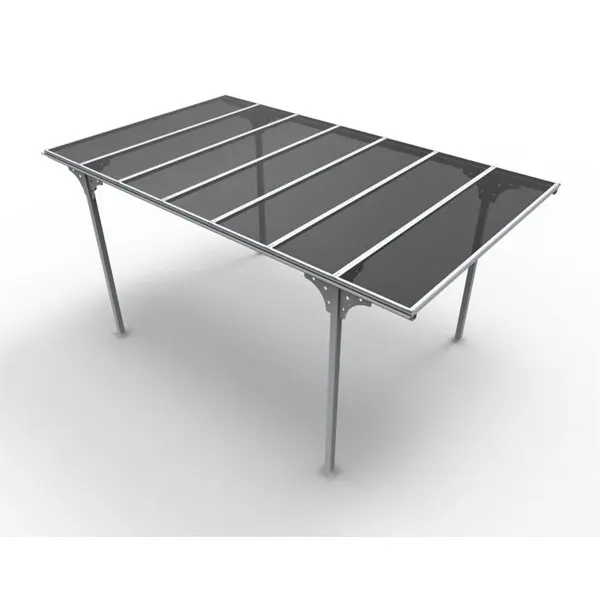 Carport en aluminium toit plat
