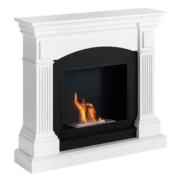 Cheminée bioéthanol - FreeFlame MAGNA - flamme réelle sans conduit - blanche - TAGU