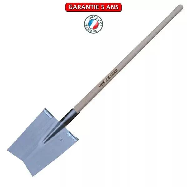 Louchet Vosges 26 cm manche 1,05 m - rebords montés - PERRIN