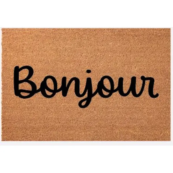 Paillasson 60x40 Fibre Naturelle - Bonjour - PROLOISIRS