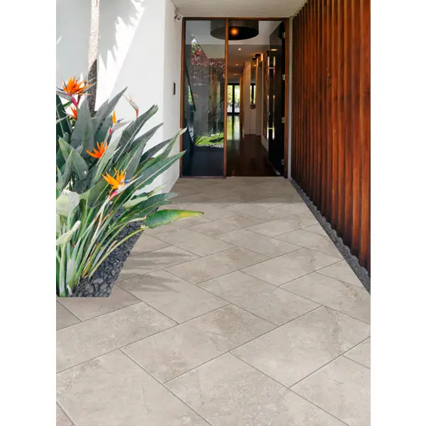 Carrelage extérieur grès cérame beige VARANA - 31 x 62 cm