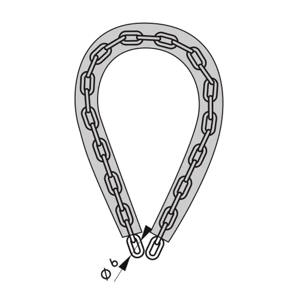 Chaîne acier cémenté zingué Loops, vélo, barrières, Ø 6mm, 0.6m, gaine PVC - THIRARD