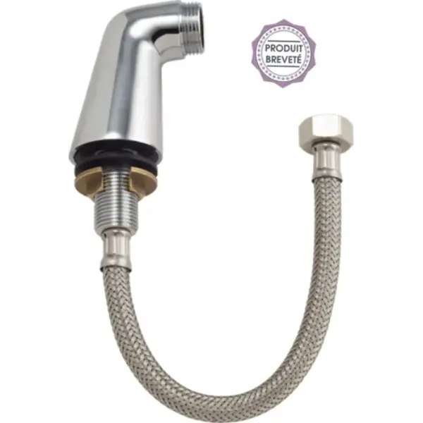 Raccord colonnette luxe monobloc avec flexible serti d'usine