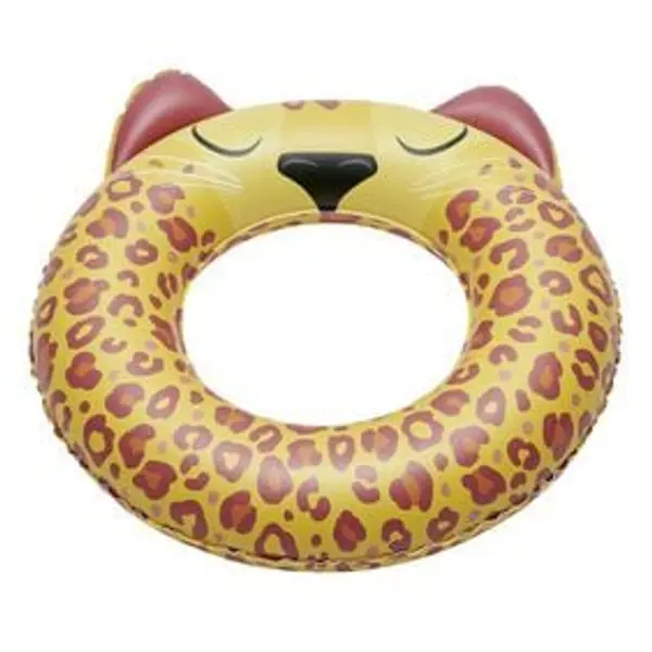 Bouée gonflable enfant léopard jaune et marron Ø60cm