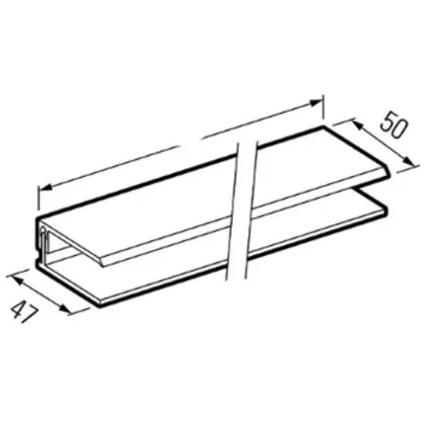 Profil de finition en U clipsable - FS252 - 6 ml - Natural