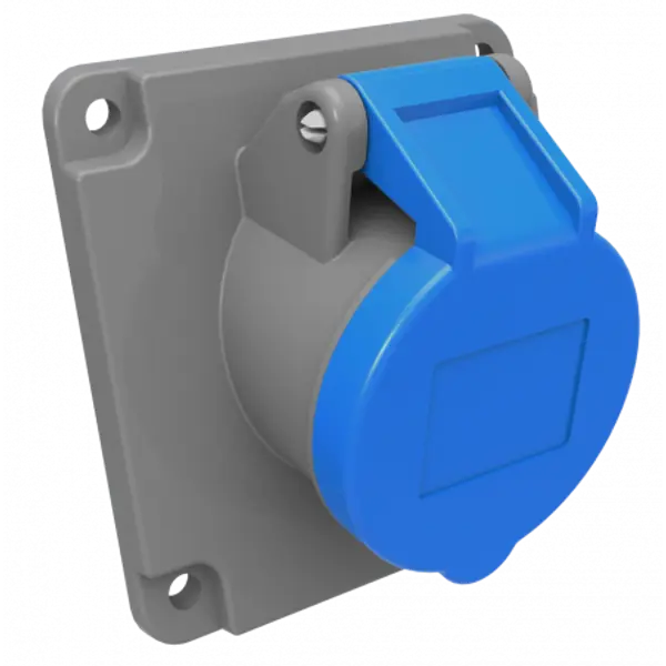 Prise 32A monophasé encastrable 2P+T - Étanche IP44 - Solera