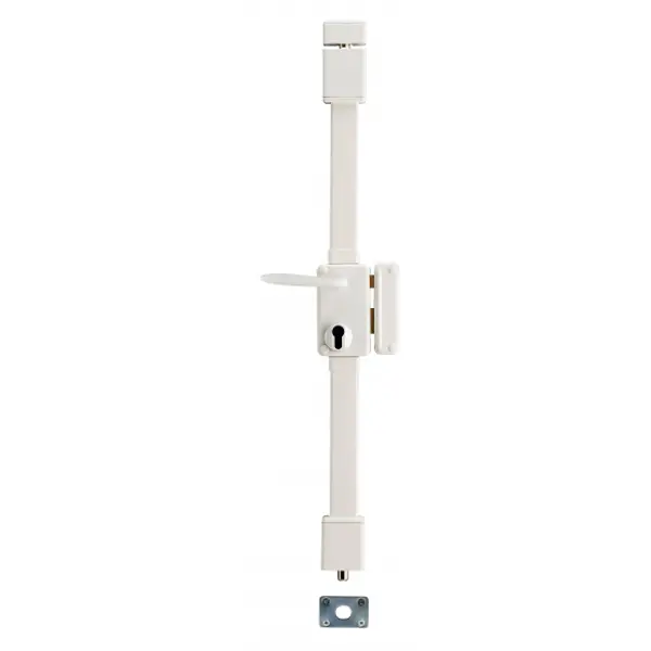 Boitier de serrure en applique Beluga à fouillot pour porte d'entrée, droite, 3 pts, axe 45mm, blanc - THIRARD