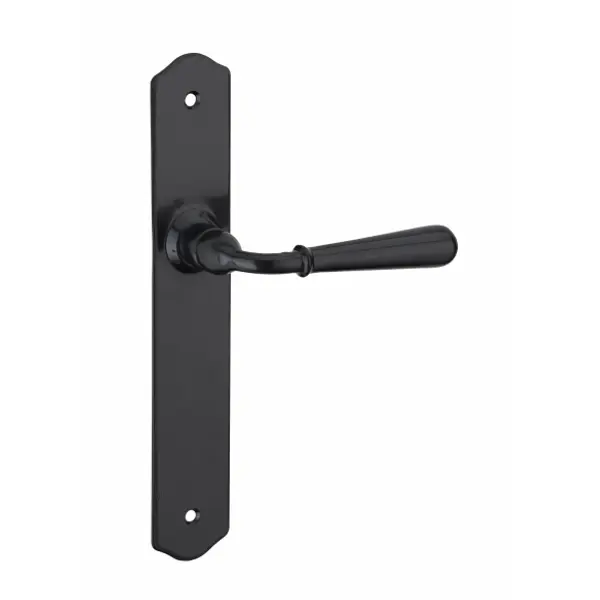 Ensemble de poignées pour porte intérieure Charon sans trou, carré 7mm, entr'axes 195mm, acier patiné - THIRARD