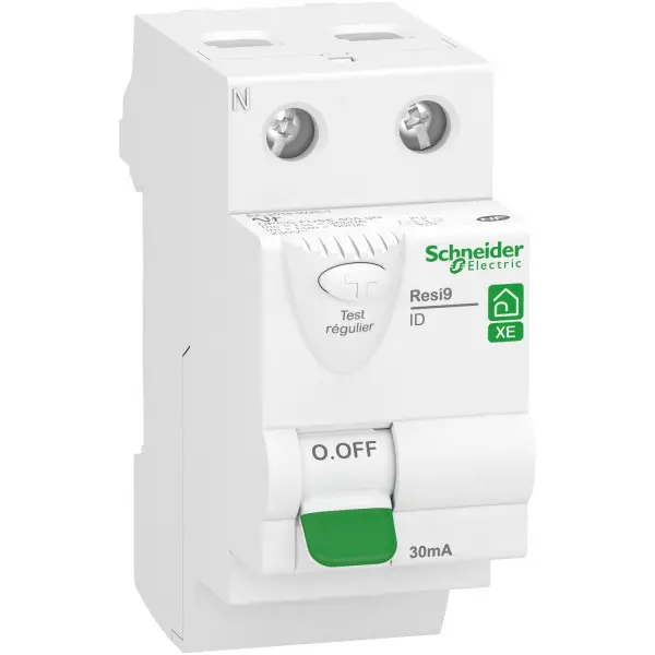 Interrupteur différentiel 2P 63A 30mA Type A - Resi9 XE - Schneider Electric - R9ERA263
