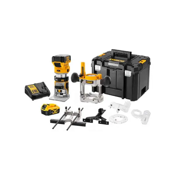 DEWALT Affleureuse/Défonceuse 18V XR 8 mm 2x5 Ah - DCW604P2