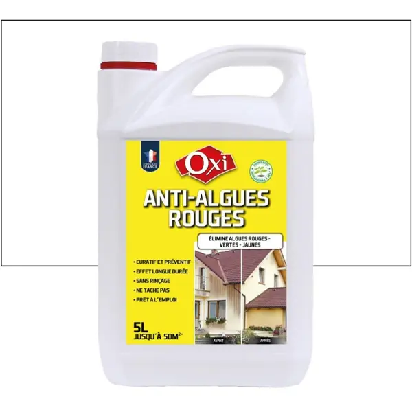 Traitement façade OXYTOL, 5 L Spécial Algues-rouges - OXI