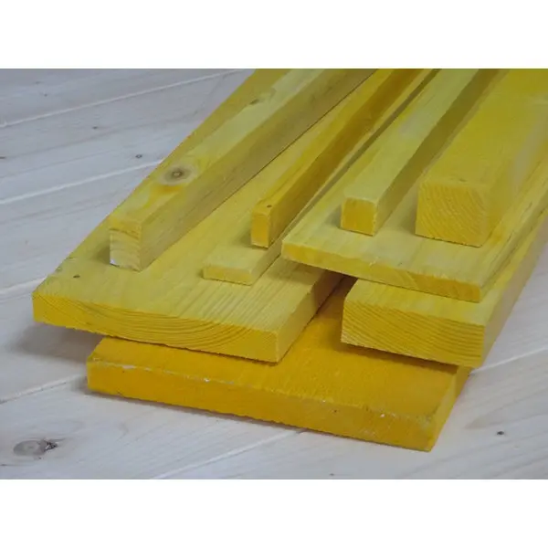 Demi-chevron en bois d'épicéa L. 4 m - section 63 x 38 mm