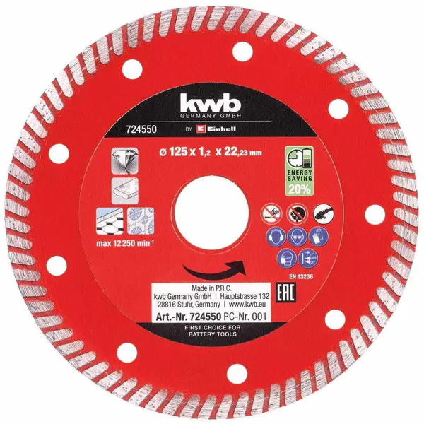 Disque diamant 125mm - KWB by Einhell