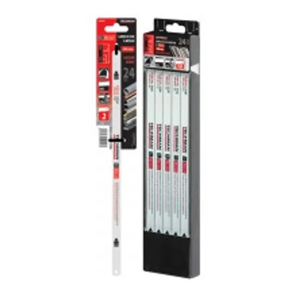 Lames de scies a metaux bi-metal Carte de 10 lames 24 TPI - 10 dents/cm - TECHMAN