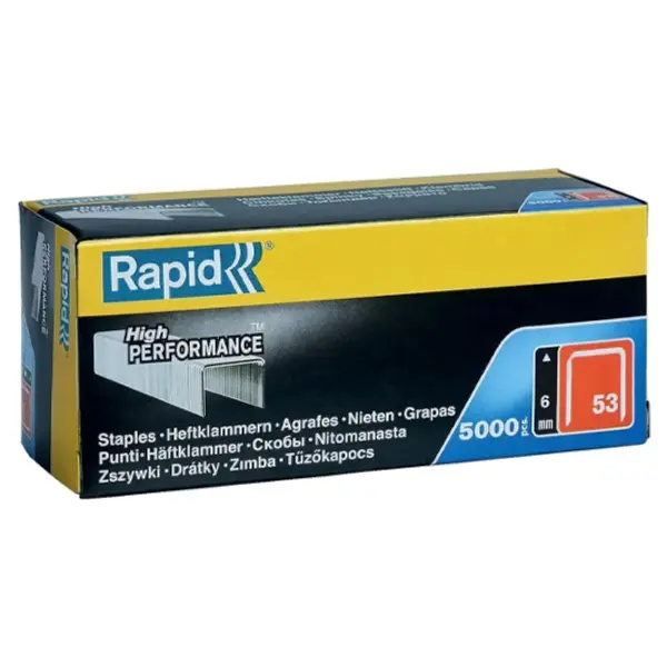 Agrafe 53/6Mm Galva Bte 5000 Rapid