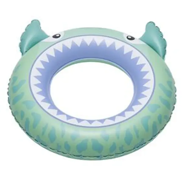 Bouée gonflable enfant requin bleu et vert Ø60cm