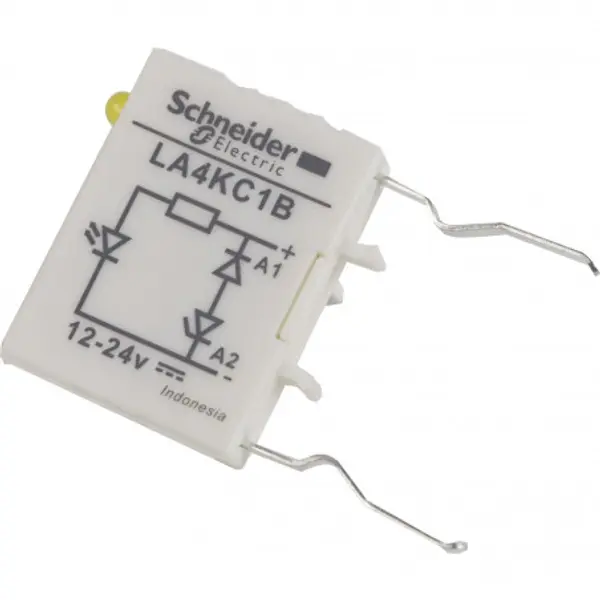 LA4KC1B Schneider TeSys K - module d'antiparasitage - diodes + diode bidirectionnel - 12-24Vcc - frontal