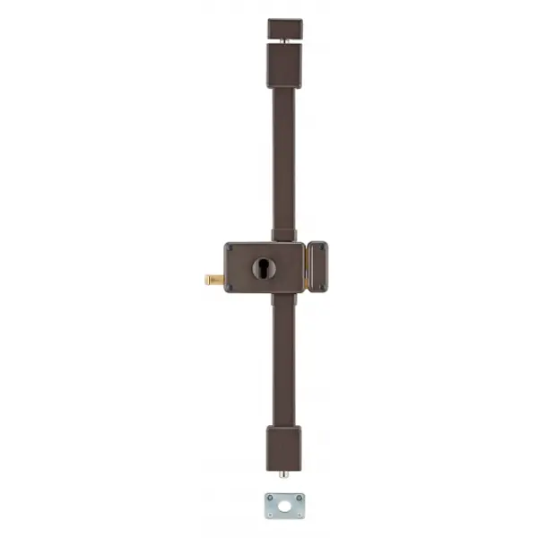 Boitier de serrure en applique Horga à tirage pour porte d'entrée, droite, 3 pts, axe 70mm, marron - THIRARD