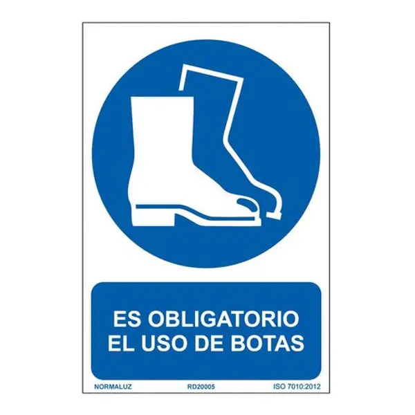 Señal Obliga. El Uso De Botas 210X300Mm