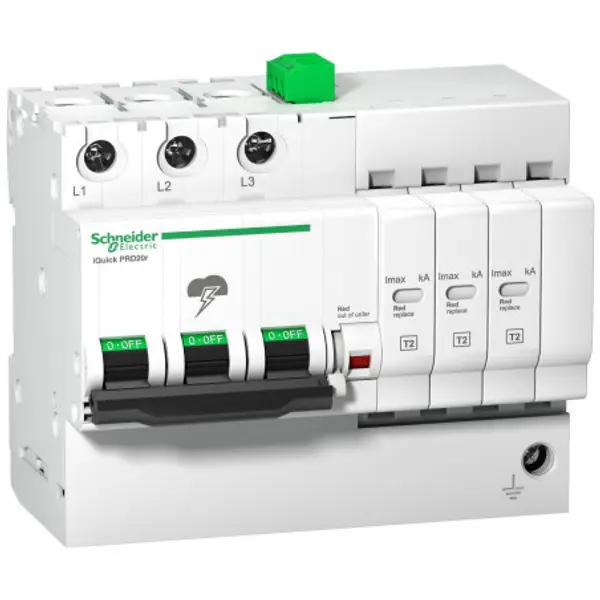 A9L16293 Schneider - Parafoudre triphasé de type 2 autoprotégé - 40kA - report de signalisation