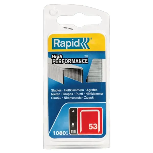 Agrafe pour agrafeuse 53/8mm Galva bte1080 Rapid