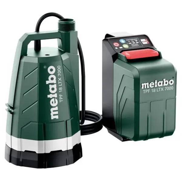 Pompe immergée TPF 18 LTX 7000 - 18V - 0,9bar - sans batterie - Metabo