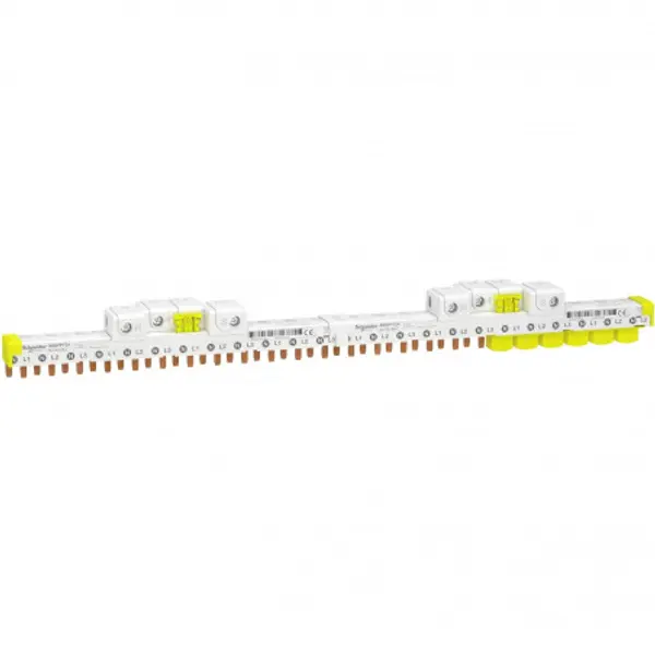 A9XPP724 Schneider - Peigne de répartition 4P vers 1P+N avec connecteur - Pas 9mm - 24 modules - Acti 9 iDT40