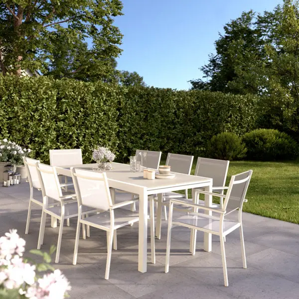 Fauteuil aluminium blanc Camalis