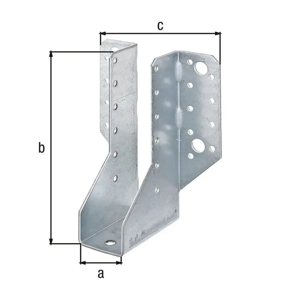 Support U ailes extérieur galva zinguée sendzimir 34x144 - GAH ALBERTS