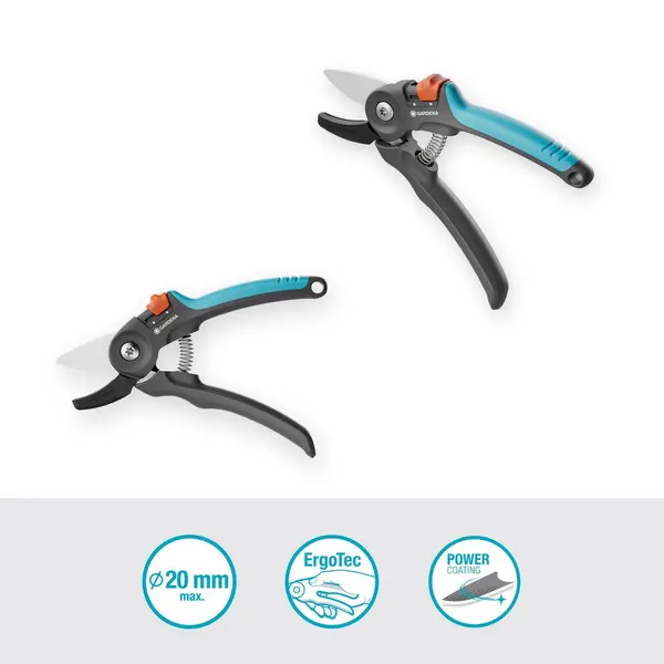 Sécateur de jardin - PremiumCut - Bois sec Ø 20 mm - Lames PowerCoating - GARDENA