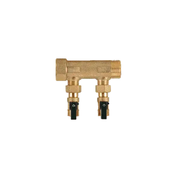 COLL. + VANNES ECROU TOURNANT S/DERIVAT. 1" - PORTEE PLATE - SERIE C