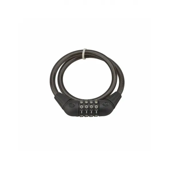 Antivol à combinaison Twisty, 4 chiffres, câble acier, vélo, 10mmx0.65m, noir - THIRARD