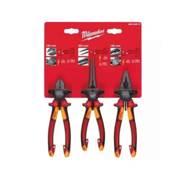 MILWAUKEE Set 3 pinces isolées VDE - 4932464575