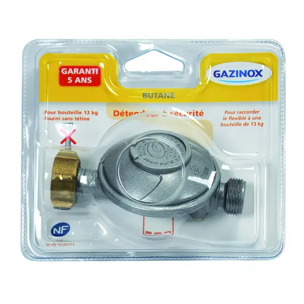 Détendeur pour gaz butane 28 millibars 1.3kg, GAZINOX - GAZINOX