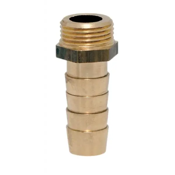 Raccord laiton embout Male cannelé - Male Fileté