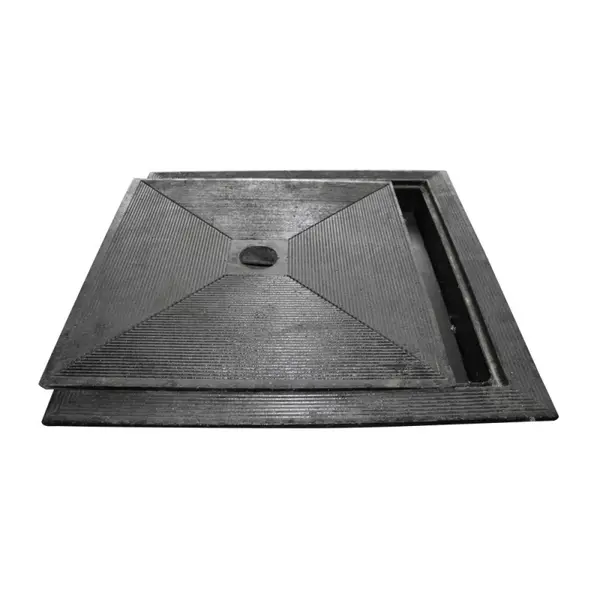 Taque en fonte double paroi 50 x 50 cm SCALA