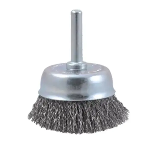Brosse coupe sur tige de 6 mm D75mm acier ondulé Osborn