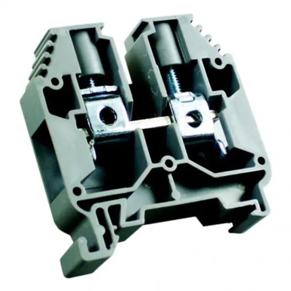Bloc de jonction 16mm² - Borne ER16 Grise - 85A Max - Connexion à vis section max 25mm² - Montage sur rail DIN